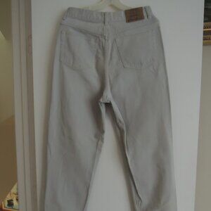 Ladies Jeans Size 12 T Eddie Bauer Classic Fit Oyster/Light Beige Straight Legs